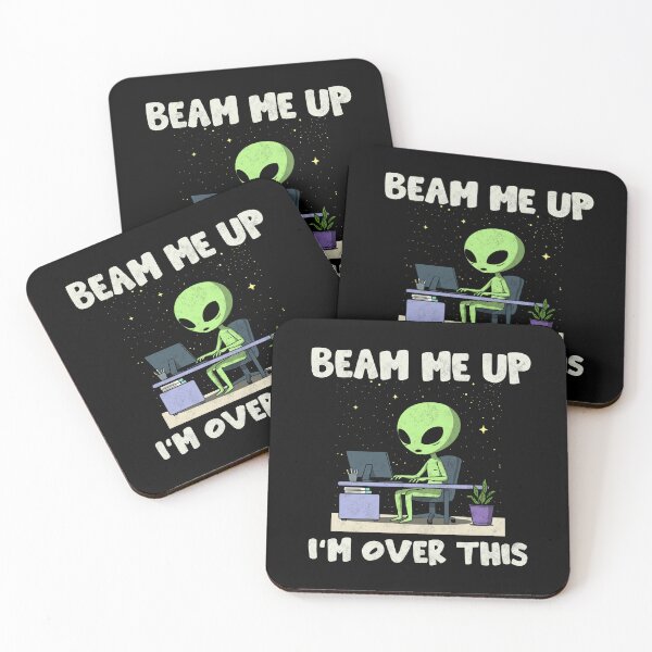 Item preview, Beam Me Up I’m Over This Funny Alien Office Workplace designed and sold by Milasneeze.