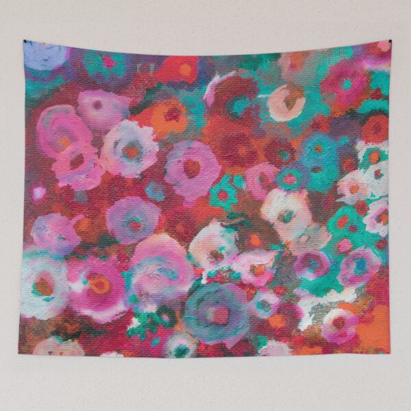 Item preview, Abstract colorful flowers designed and sold by TessAndre.