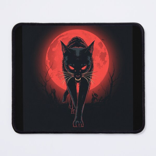 Item preview, HAPPY HALLOWEEN BLACK CAT EVIL designed and sold by NomadicNatureCo.