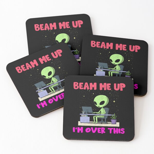 Item preview, Beam Me Up I’m Over This Funny Alien Office Workplace designed and sold by Milasneeze.