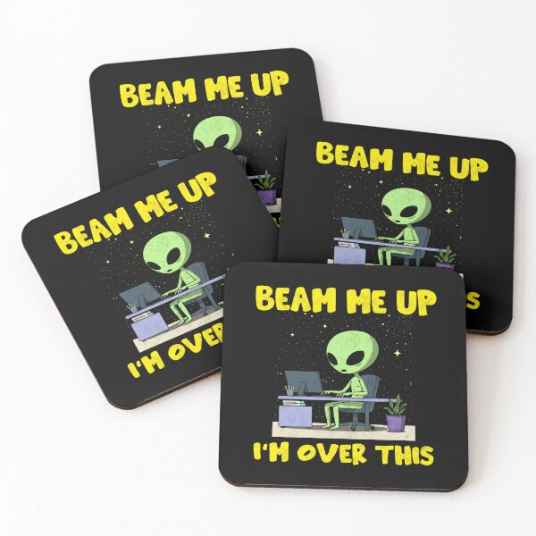 Item preview, Beam Me Up I’m Over This Funny Alien Office Workplace designed and sold by Milasneeze.