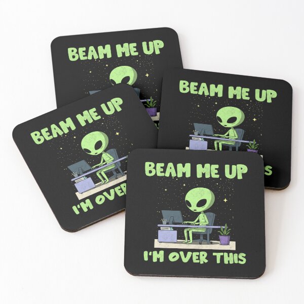 Item preview, Beam Me Up I’m Over This Funny Alien Office Workplace designed and sold by Milasneeze.