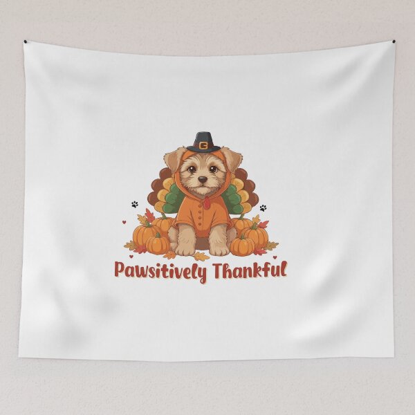 Item preview, Pawsitively Thankful Pyrenean Shepherd Thanksgiving Cute Fall designed and sold by The Real Life Symphony.