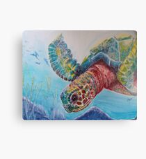 Sea Turtle Dive Canvas Print