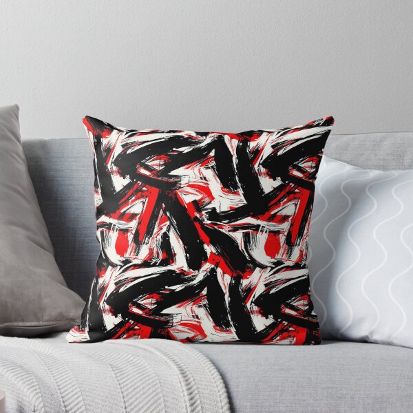 Item preview, Red, Black, and white punk paint pattern designed and sold by PunkdUpPrints.