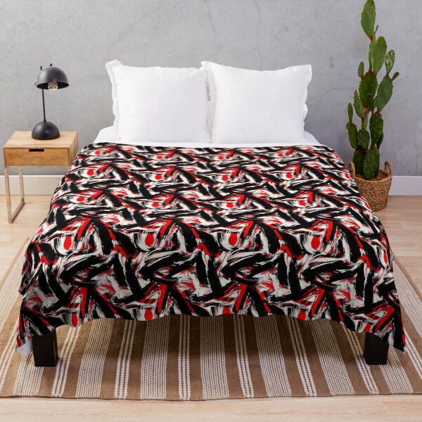 Item preview, Red, Black, and white punk paint pattern designed and sold by PunkdUpPrints.