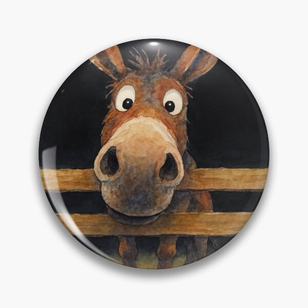 Item preview, Cute Donkey ‘ JuST LooKiNG ' BY SHiRLeY MacARTHuR designed and sold by Shirley MacArthur Art.