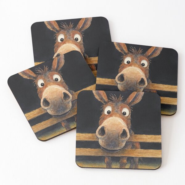 Item preview, Cute Donkey ‘ JuST LooKiNG ' BY SHiRLeY MacARTHuR designed and sold by Shirley MacArthur Art.