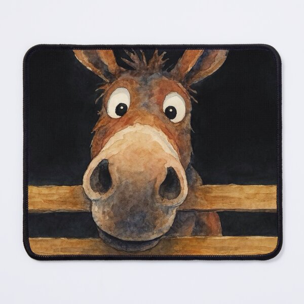Item preview, Cute Donkey ‘ JuST LooKiNG ' BY SHiRLeY MacARTHuR designed and sold by Shirley MacArthur Art.