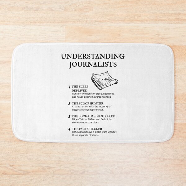 Item preview, Journalist Types Explained – Relatable Press Comedy designed and sold by PsyFlow35.