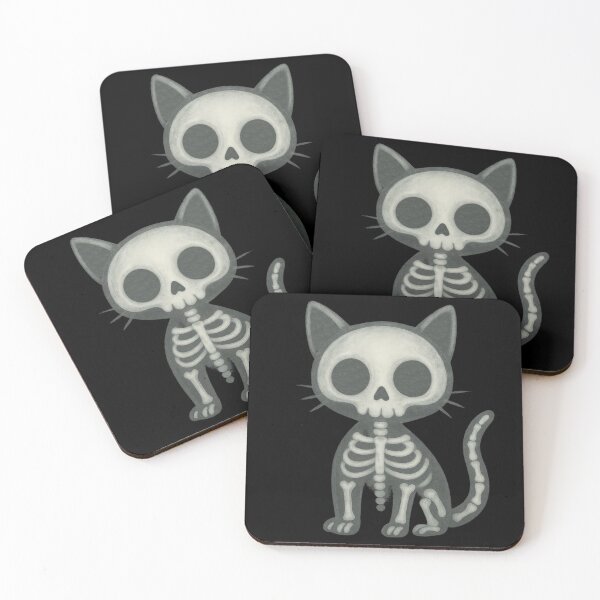 Item preview, Spooky Cute Skeleton Cat designed and sold by Prints-by-Olaf.