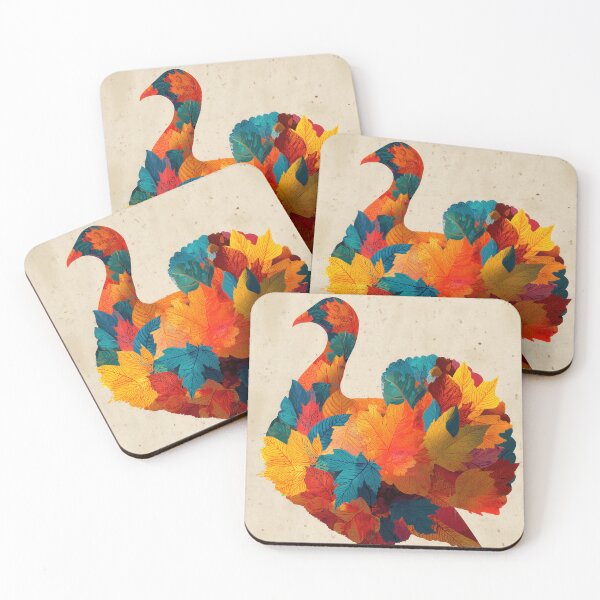 Item preview, Autumn Leaf Turkey – Bold Botanical Collage designed and sold by BennyPuppy.