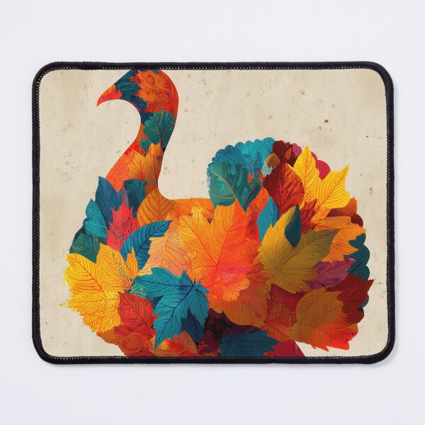 Item preview, Autumn Leaf Turkey – Bold Botanical Collage designed and sold by BennyPuppy.
