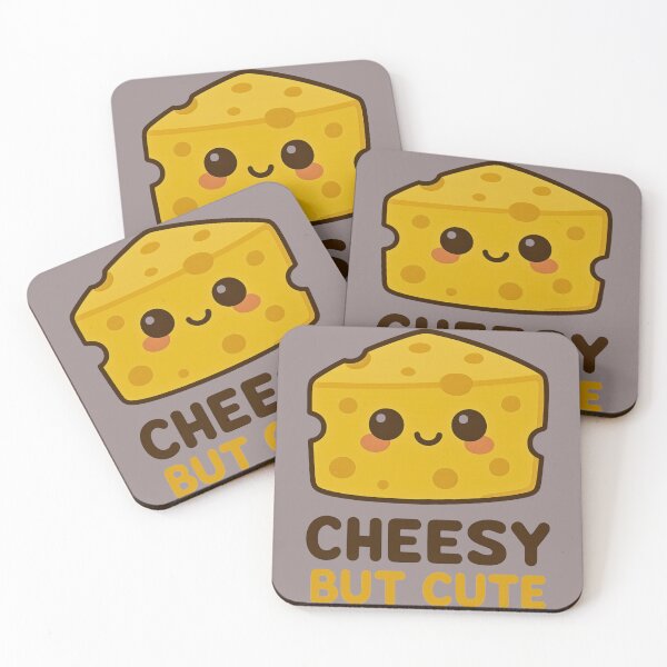 Item preview, Cheesy but Cute – Funny Kawaii Cheese Cartoon Design designed and sold by Dezpro.