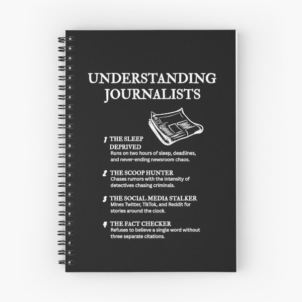 Item preview, Journalist Types Explained – Relatable Press Comedy – Black designed and sold by PsyFlow35.