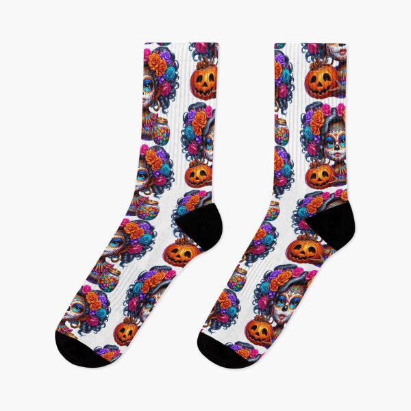 Item preview, Sugar Skull Black Girl Halloween Portrait designed and sold by Lulunza.