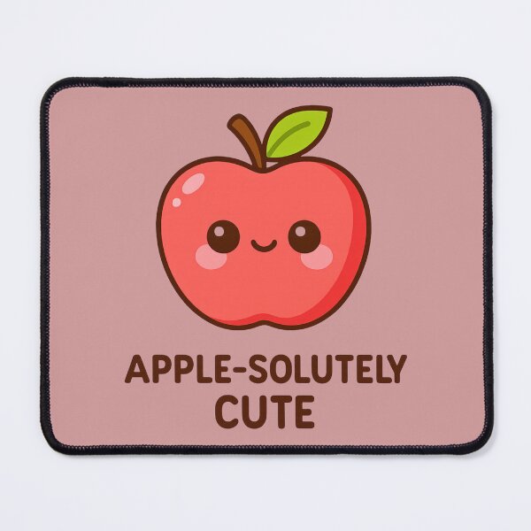 Item preview, Apple-solutely Cute – Funny Kawaii Apple Cartoon Design designed and sold by Dezpro.