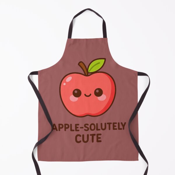Item preview, Apple-solutely Cute – Funny Kawaii Apple Cartoon Design designed and sold by Dezpro.