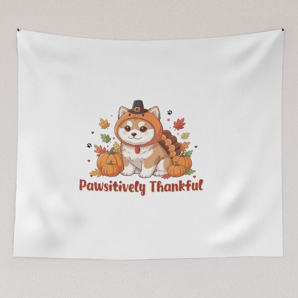 Item preview, Pawsitively Thankful Hokkaido Thanksgiving Cute Fall designed and sold by The Real Life Symphony.