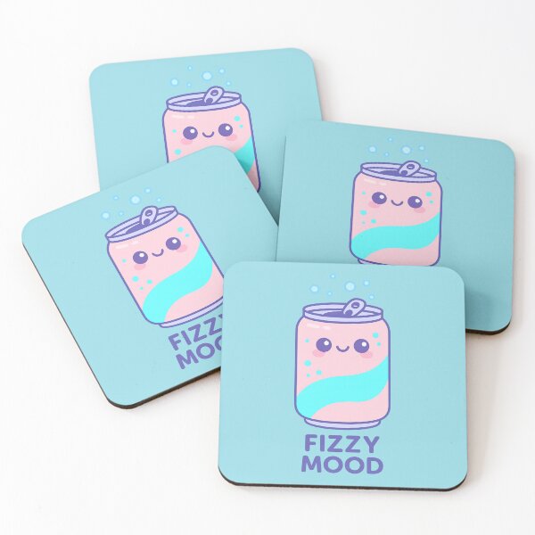 Item preview, Estado de ánimo efervescente: diseño de dibujos animados de latas de refresco kawaii designed and sold by Dezpro.