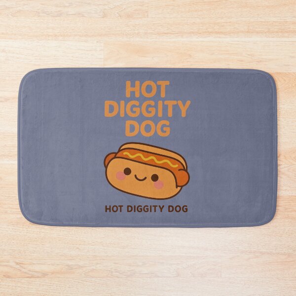 Item preview, Hot Diggity Dog – Cute Kawaii Hotdog Cartoon Design designed and sold by Dezpro.