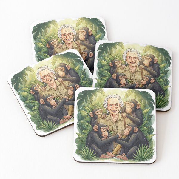 Item preview, Colorful Jungle Chimps Inspired by Jane Goodall designed and sold by ArteeInnovation.