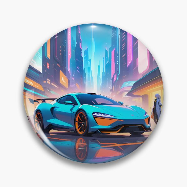 Item preview, Car Anime Vibes Futuristic Vibrant Scenes Dynamic Elements designed and sold by ART ATTACK ZONE.
