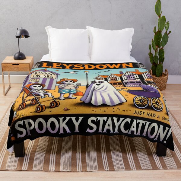 Item preview, Spooky Staycation at Leysdown-on-Sea with Ghost Family. designed and sold by The-T-In-Retro.