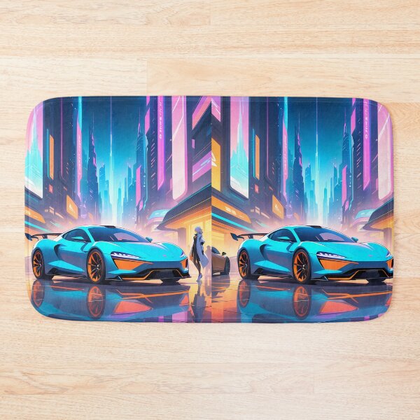 Item preview, Car Anime Vibes Futuristic Vibrant Scenes Dynamic Elements designed and sold by ART ATTACK ZONE.