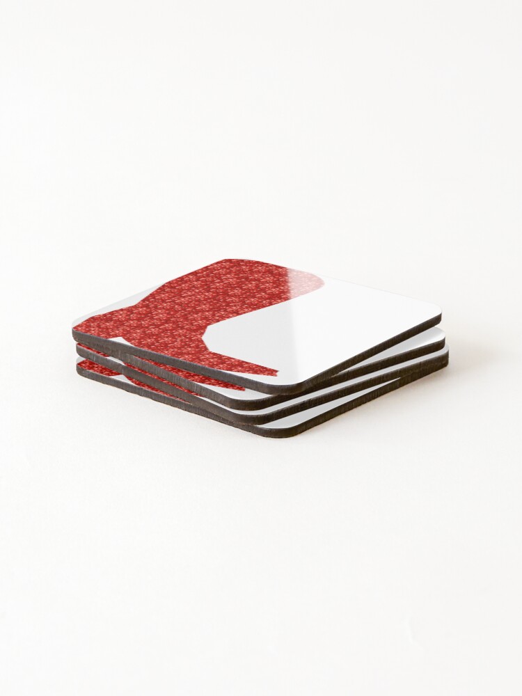 Thumbnail 4 of 5, Coasters (Set of 4), Red Rhinestone  Cowboy Boot Color designed and sold by TheIconSmith.