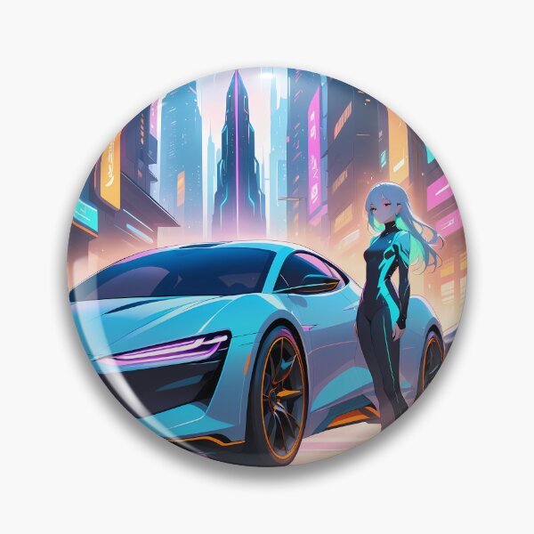 Item preview, Girl Anime Vibes Futuristic Vibrant Scenes Dynamic Elements designed and sold by ART ATTACK ZONE.