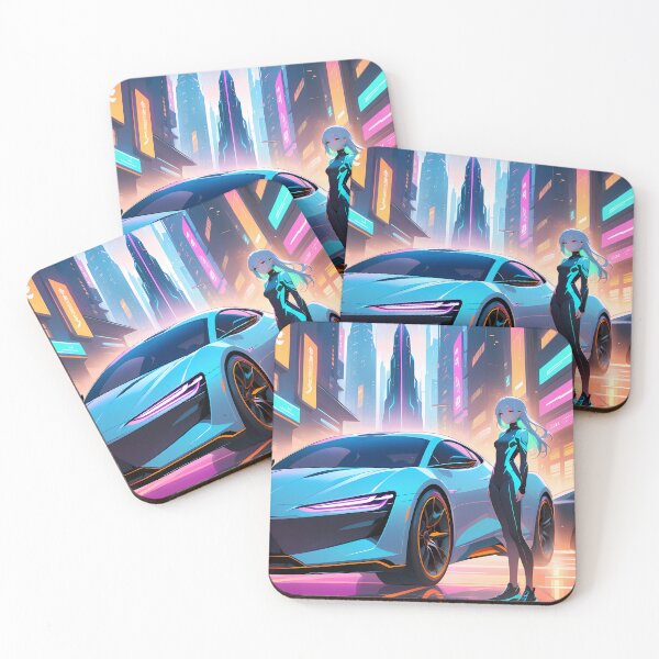 Item preview, Girl Anime Vibes Futuristic Vibrant Scenes Dynamic Elements designed and sold by ART ATTACK ZONE.