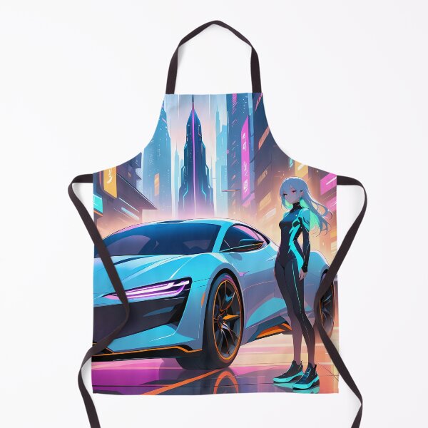 Item preview, Girl Anime Vibes Futuristic Vibrant Scenes Dynamic Elements designed and sold by ART ATTACK ZONE.