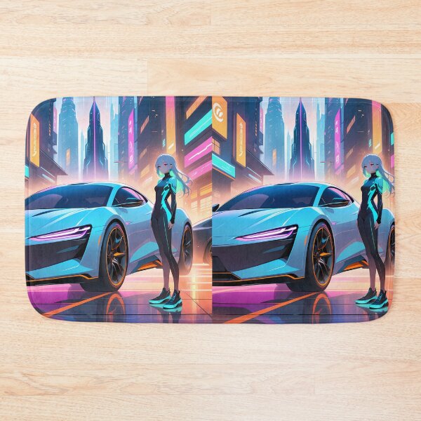 Item preview, Girl Anime Vibes Futuristic Vibrant Scenes Dynamic Elements designed and sold by ART ATTACK ZONE.