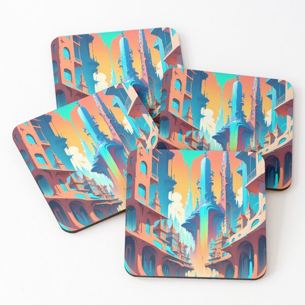 Item preview, Surreal Anime Vibes Futuristic Vibrant Scenes Dynamic Elements designed and sold by ART ATTACK ZONE.