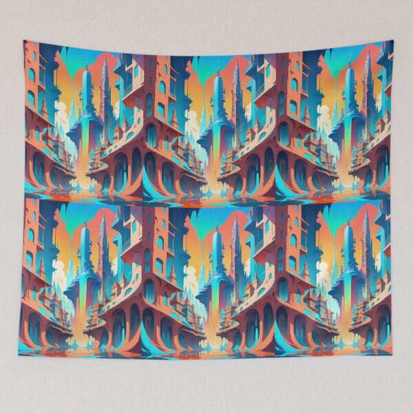 Item preview, Surreal Anime Vibes Futuristic Vibrant Scenes Dynamic Elements designed and sold by ART ATTACK ZONE.