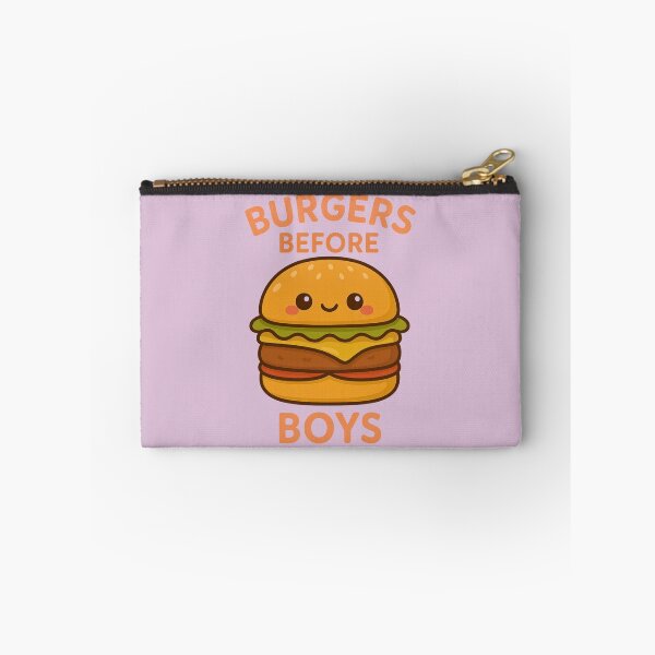 Item preview, Burgers Before Boys – Funny Kawaii Burger Cartoon Design designed and sold by Dezpro.
