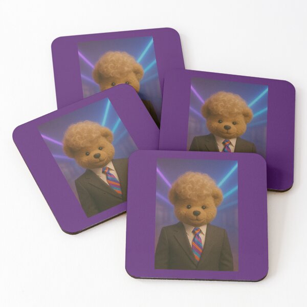 Item preview, Retro Teddy Bear in 80s Suit – Winking Plush Portrait - ralph  designed and sold by Malumaluu.