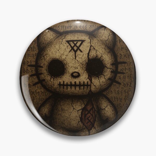 Item preview, Hello kitty with black eyes and runes designed and sold by art-emissa.