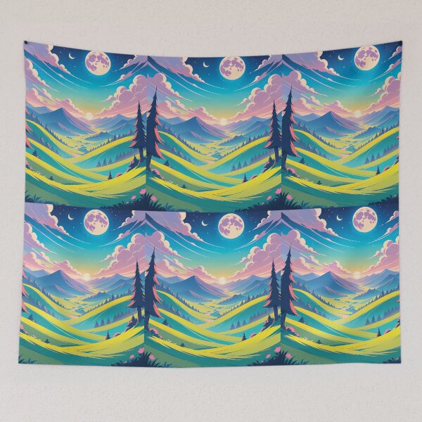 Item preview, Nature Anime Vibes Futuristic Vibrant Scenes Dynamic Elements designed and sold by ART ATTACK ZONE.
