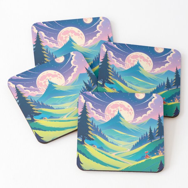 Item preview, Woods Anime Vibes Futuristic Vibrant Scenes Dynamic Elements designed and sold by ART ATTACK ZONE.
