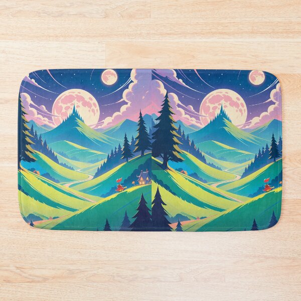 Item preview, Woods Anime Vibes Futuristic Vibrant Scenes Dynamic Elements designed and sold by ART ATTACK ZONE.