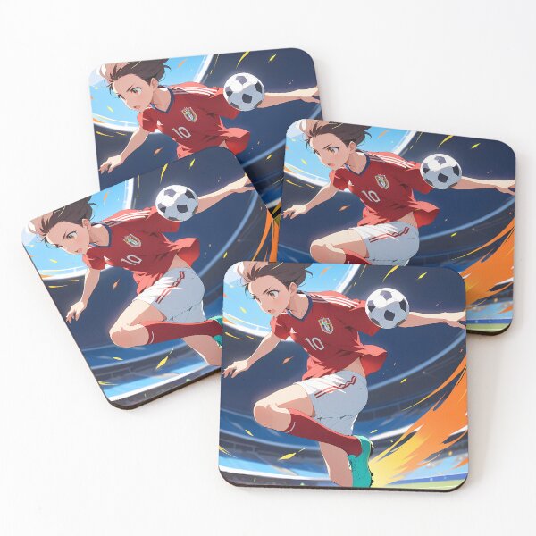 Item preview, Soccer Anime Vibes Futuristic Vibrant Scenes Dynamic Elements designed and sold by ART ATTACK ZONE.
