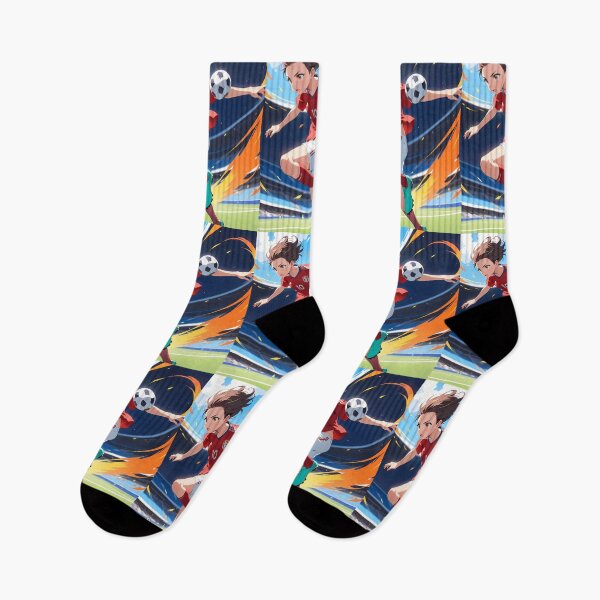 Item preview, Soccer Anime Vibes Futuristic Vibrant Scenes Dynamic Elements designed and sold by ART ATTACK ZONE.