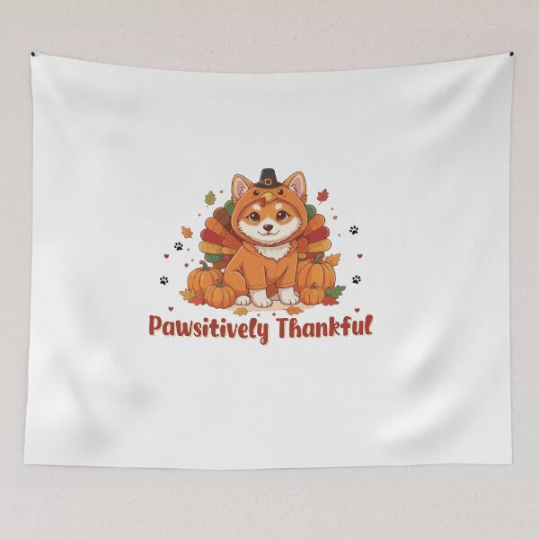 Item preview, Pawsitively Thankful Finnish Spitz Thanksgiving Cute Fall designed and sold by The Real Life Symphony.