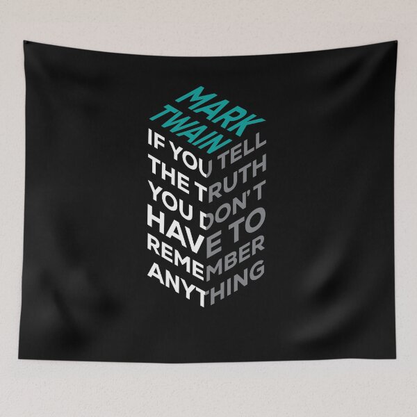 Item preview, Mark Twain Honesty Quote – Isometric Typography Design designed and sold by simpledarkwavewisdom.