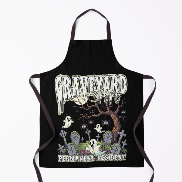 Item preview, GRAVEYARD SHIFT PERMANENT RESIDENT happy Halloween horror movie lover gothic trick or treat designed and sold by Jt41.
