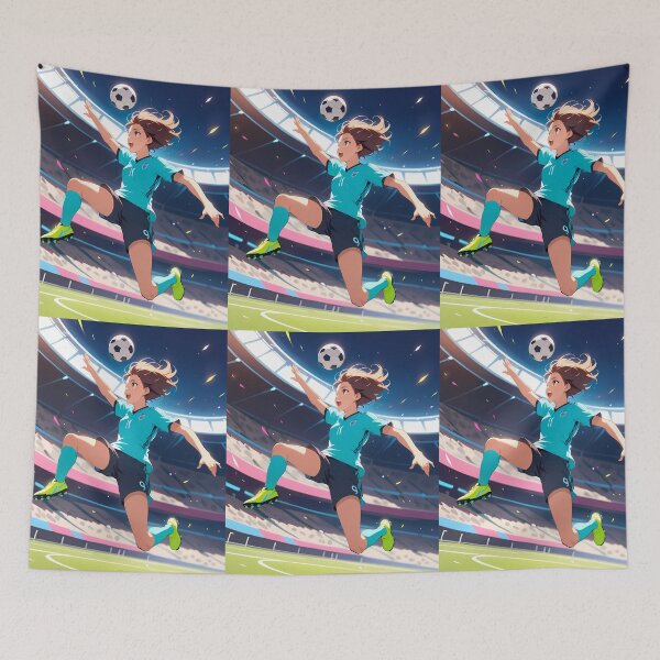 Item preview, Soccer Girl Vibes Futuristic Vibrant Scenes Dynamic Elements designed and sold by ART ATTACK ZONE.