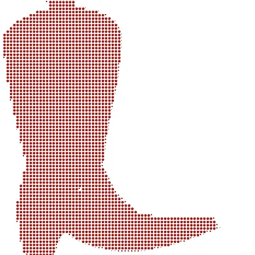 Artwork thumbnail, Red Rhinestone  Cowboy Boot Color by TheIconSmith