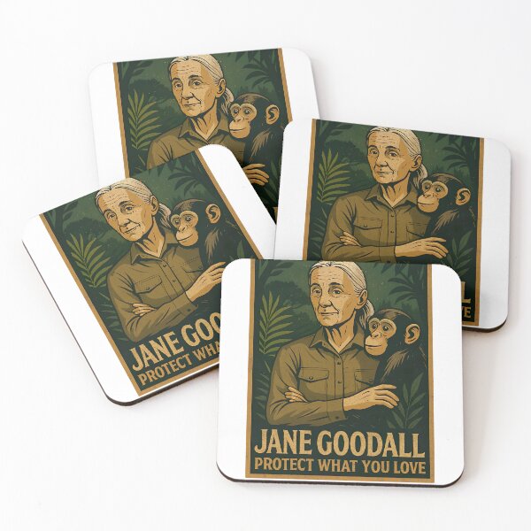 Item preview, Chimpancés coloridos de la jungla inspirados en Jane Goodall designed and sold by ArteeInnovation.